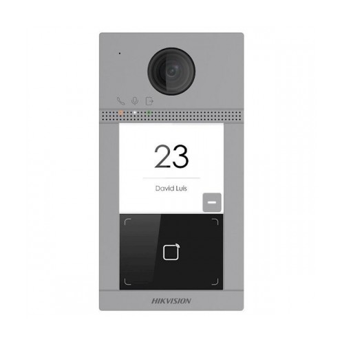 Hikvision DS-KV8113-WME1, 1 pulsador de timbre, intercomunicador luminoso IR