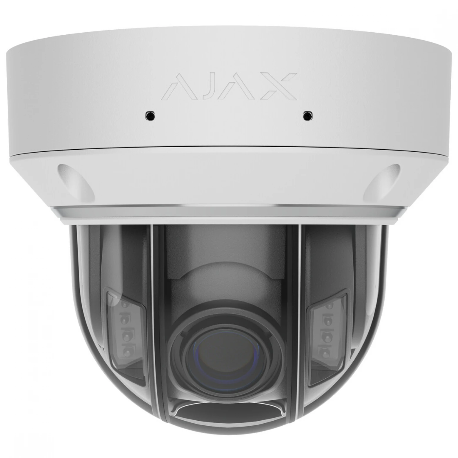 Ajax Systems - Cámara domo - Varifocal 2,8-12 mm - 8 megapíxeles - Cámara IP - Iluminación híbrida - Blanca