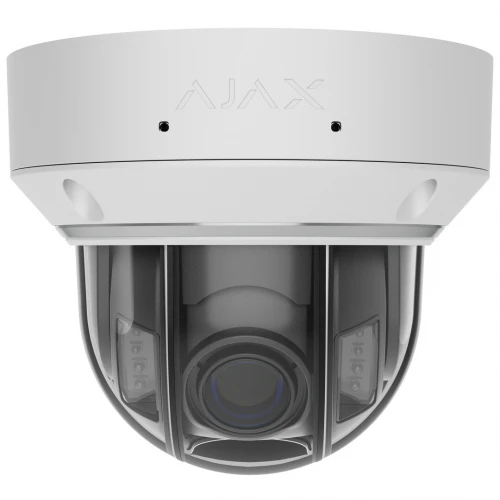 Ajax Systems - Cámara domo - Varifocal 2,8-12 mm - 8 megapíxeles - Cámara IP - Iluminación híbrida - Blanca