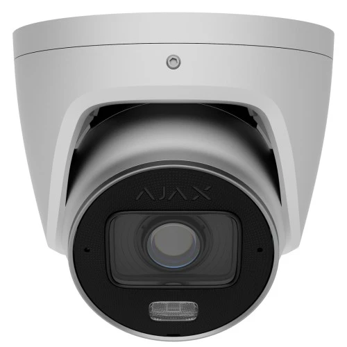 Ajax Systems - Turret - 8 megapíxeles - Cámara IP - Lente varifocal de 2,8-12 mm - Iluminación híbrida - Blanca