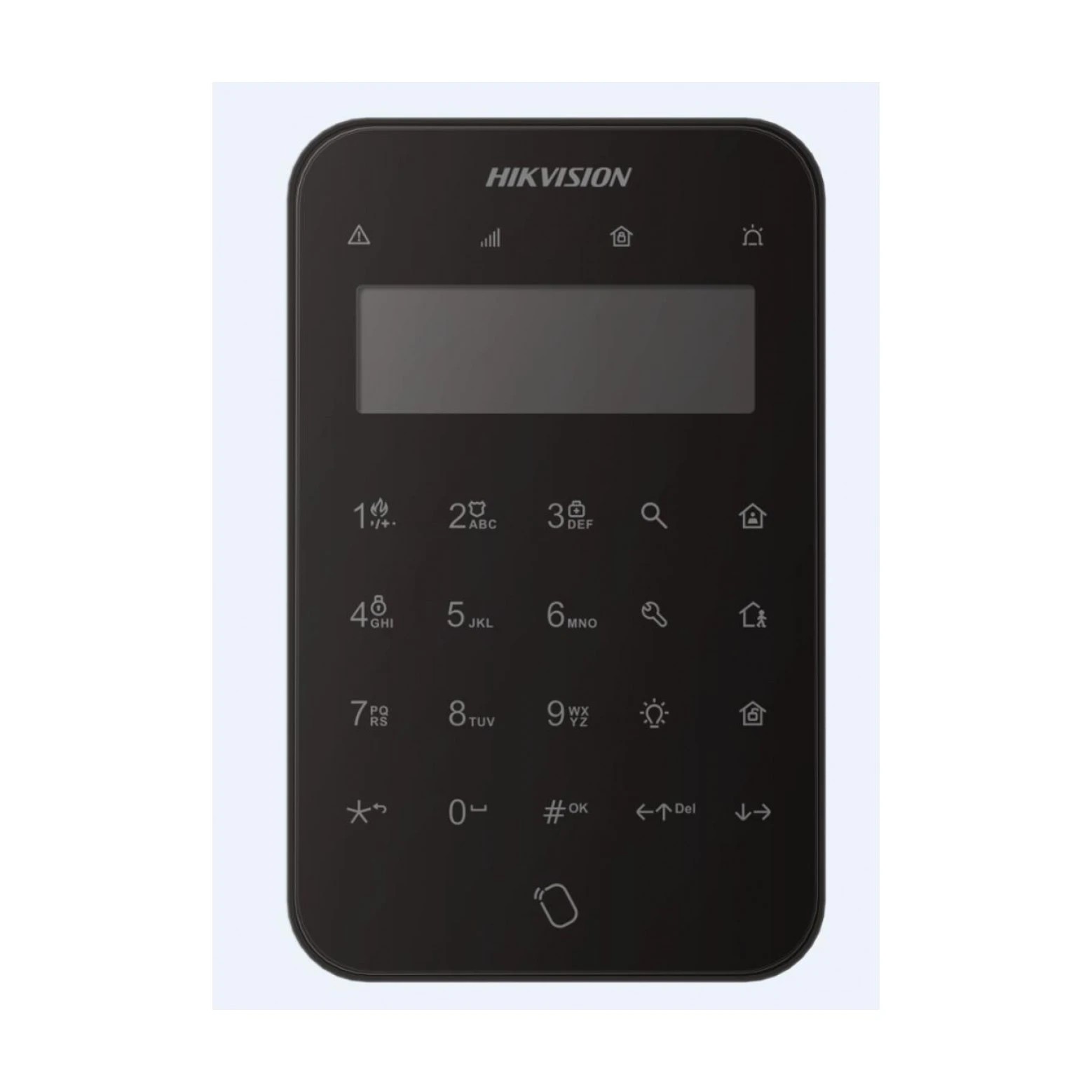 Hikvision DS-PK1-LT-WE Teclado LCD inalámbrico con función de etiqueta Negro