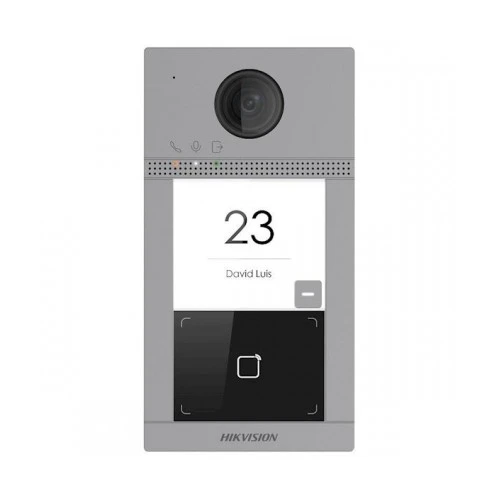 Hikvision DS-KV8113-WME1, 1 pulsador de timbre, intercomunicador luminoso IR
