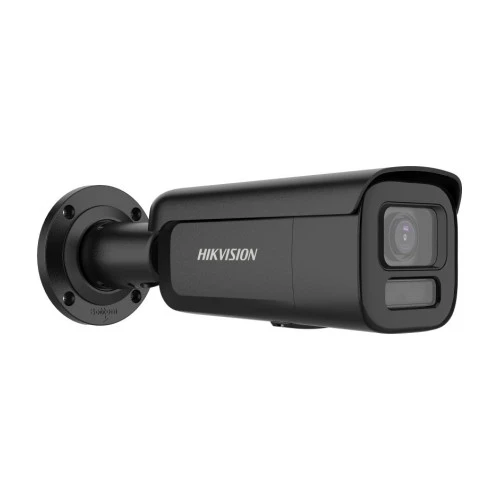 Hikvision DS-2CD2647G3T-LIZSY – 4 MP - ColorVu 3.0 - Cámara tipo bala con IA – 2,8–12 mm – Smart Hybrid Light – AcuSense – Visión nocturna de 60 m - Negro