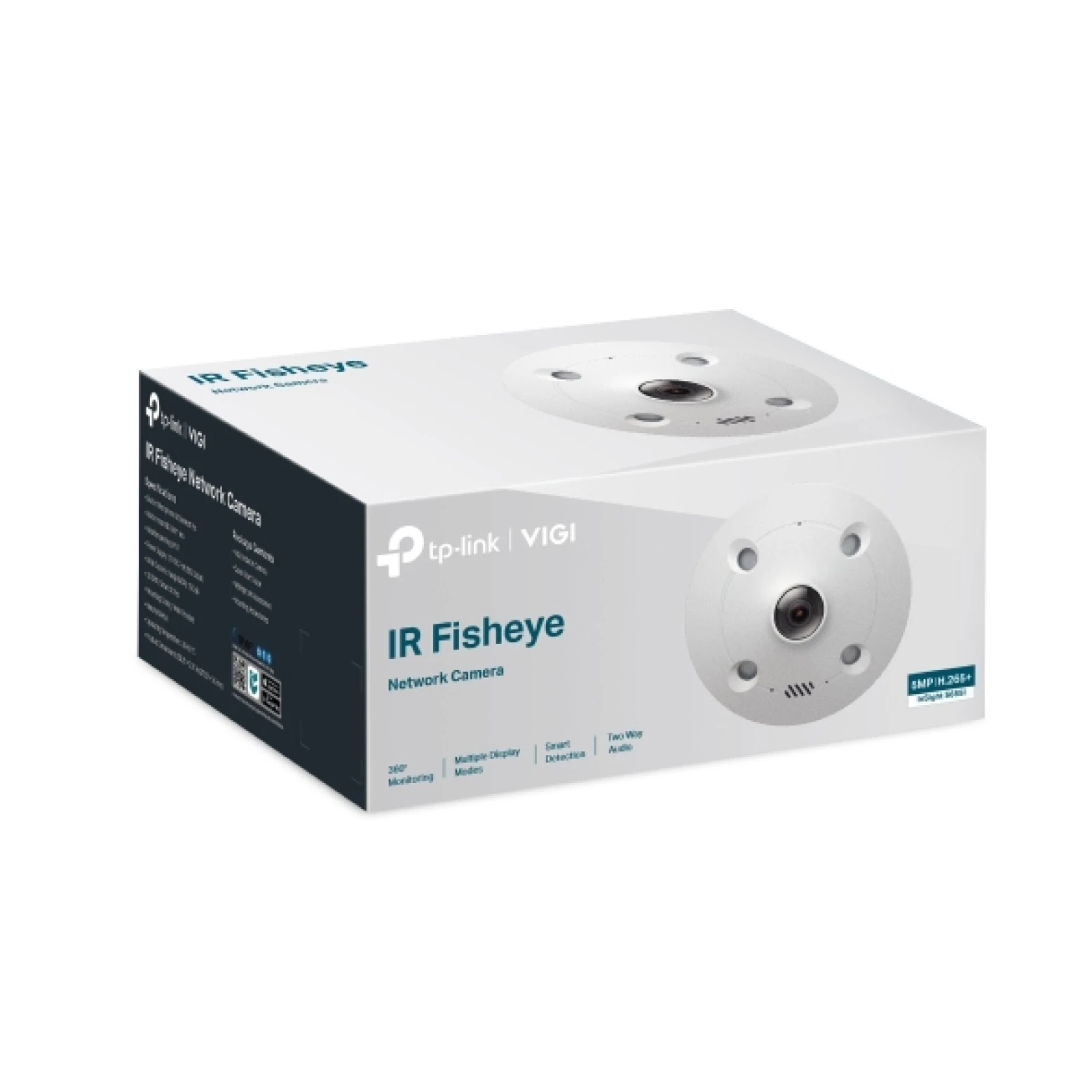 VIGI By TP-link - InSight S655I - 5 MP - 360 grados - IR - AI - FishEye - Cámara - Blanco