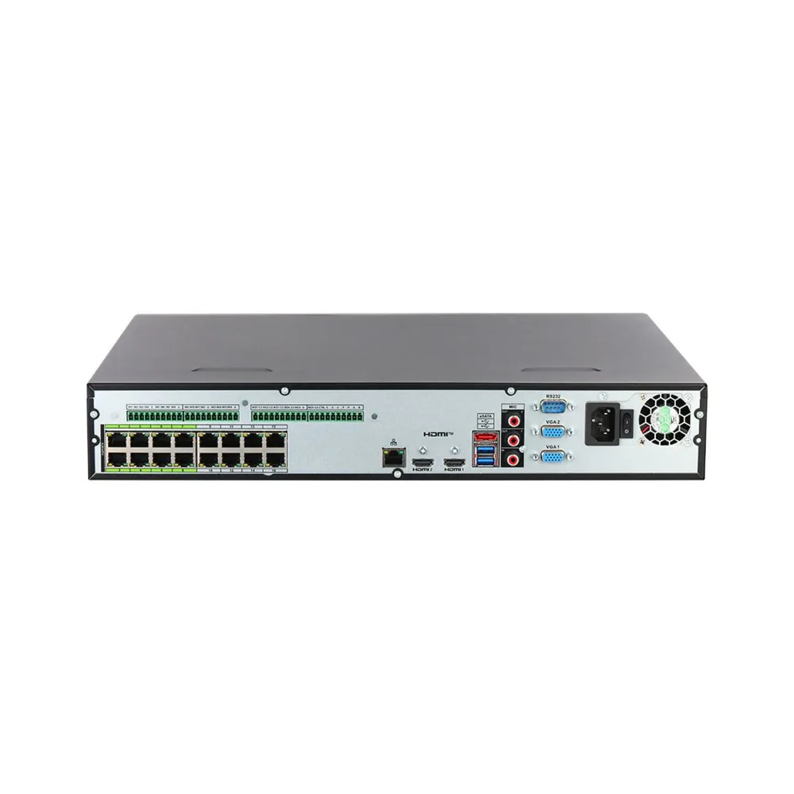 Dahua NVR5432-16HP-XI/Pro – NVR con IA WizMind Pro de 32 canales, con 16 puertos PoE, WizSeek y AcuPick