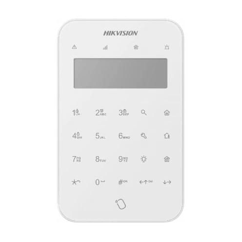Hikvision DS-PK1-LT-WE Teclado LCD inalámbrico con función de etiqueta blanco