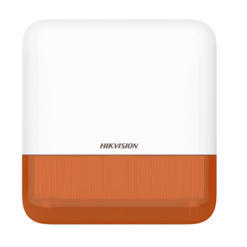 Hikvision DS-PS1-E-WE Sirena inalámbrica para exteriores con luz de flash Naranja