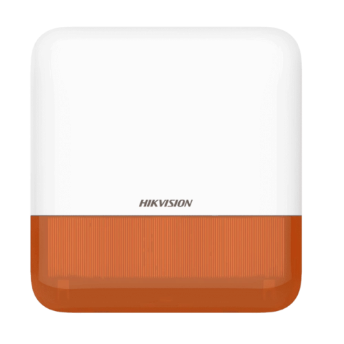 Hikvision DS-PS1-E-WE Sirena inalámbrica para exteriores con luz de flash Naranja