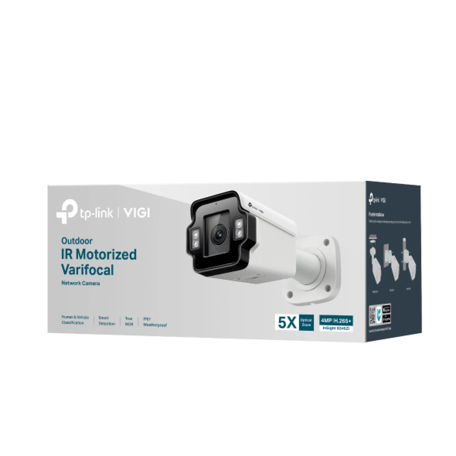 VIGI By TP-link - InSight S345ZI - 4 MP - IR - Varifocal motorizada - IA - Cámara tipo bala - Blanco